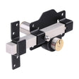 This is an image of Timco - Throw Locks - Double - Black 70mm (1 Each Box) GLD70