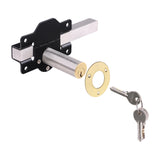 This is an image of Timco - Throw Locks - Double - Black 70mm (1 Each Box) GLD70