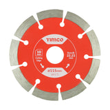 This is an image of Timco - General Purpose Diamond Blade - Segmented 115 x 22.2 (1 Each Box) GPE115222