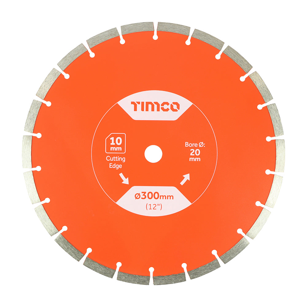 This is an image of Timco - General Purpose Diamond Blade - Segmented 300 x 20.0 (1 Each Box) GPE30020