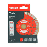 This is an image of Timco - Trade Diamond Blade - Segmented 115 x 22.2 (1 Each Box) GPL115222