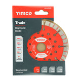 This is an image of Timco - Trade Diamond Blade - Segmented 125 x 22.2 (1 Each Box) GPL125222