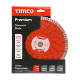 This is an image of Timco - Premium Diamond Blade - Turbo Segmented 230 x 22.2 (1 Each Box) GPPL230222