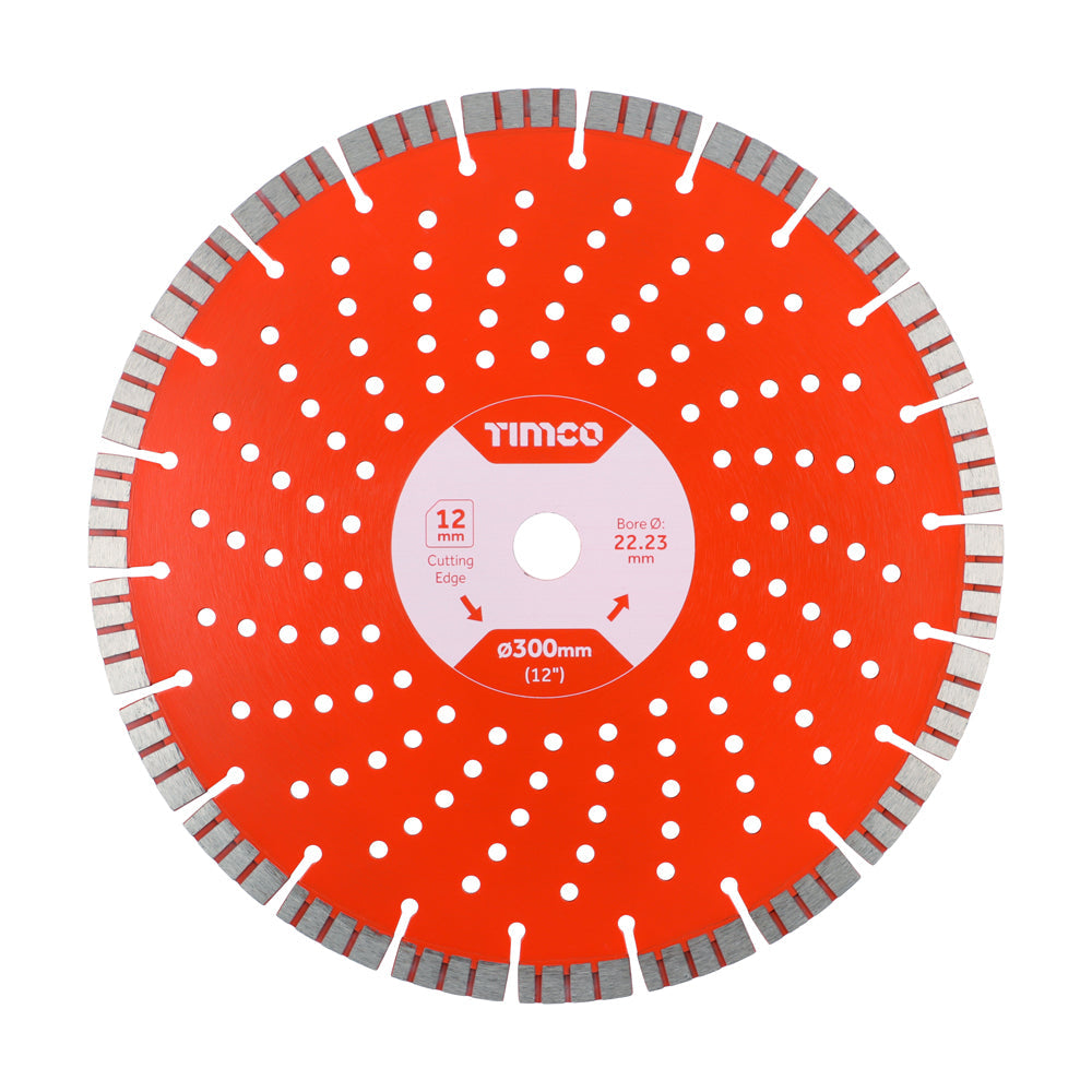 This is an image of Timco - Premium Diamond Blade - Turbo Segmented 300 x 22.2 (1 Each Box) GPPL300222