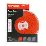 This is an image of Timco - Premium Diamond Blade - Turbo Segmented 300 x 22.2 (1 Each Box) GPPL300222