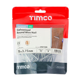 This is an image of Timco - Round Wire Nails - Galvanised 75 x 3.75mm (0.5 Kg TIMbag) GRW75MB