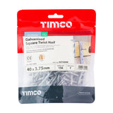 This is an image of Timco - Square Twist Nails - Galvanised 40 x 3.75mm (0.5 Kg TIMbag) GST40MB