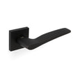 High quality image of Valli Otello Lever on Square Rosette - Matt Black PVD| Sku. H1018SQMBPVD |Trade Door Handles.