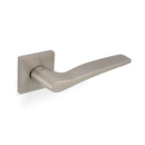 High quality image of Valli Otello Lever on Square Rosette - Satin Nickel PVD| Sku. H1018SQSNPVD |Trade Door Handles.