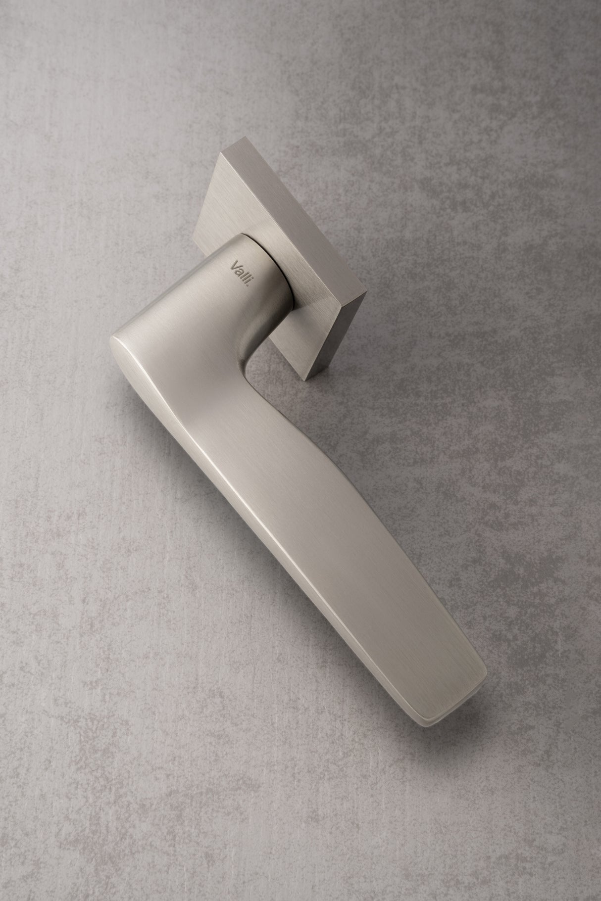 Valli Otello Lever on Square Rosette - Satin Nickel PVD