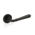 High quality image of Valli Teseo Lever on Round Rosette - Matt Black PVD| Sku. H1037MBPVD |Trade Door Handles.
