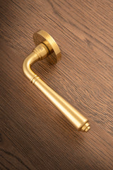 Valli Teseo Lever on Round Rosette - Polished Brass PVD