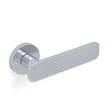 High quality image of Valli Giasone Lever on Round Rosette - Polished Chrome PVD| Sku. H1050PCPVD |Trade Door Handles.