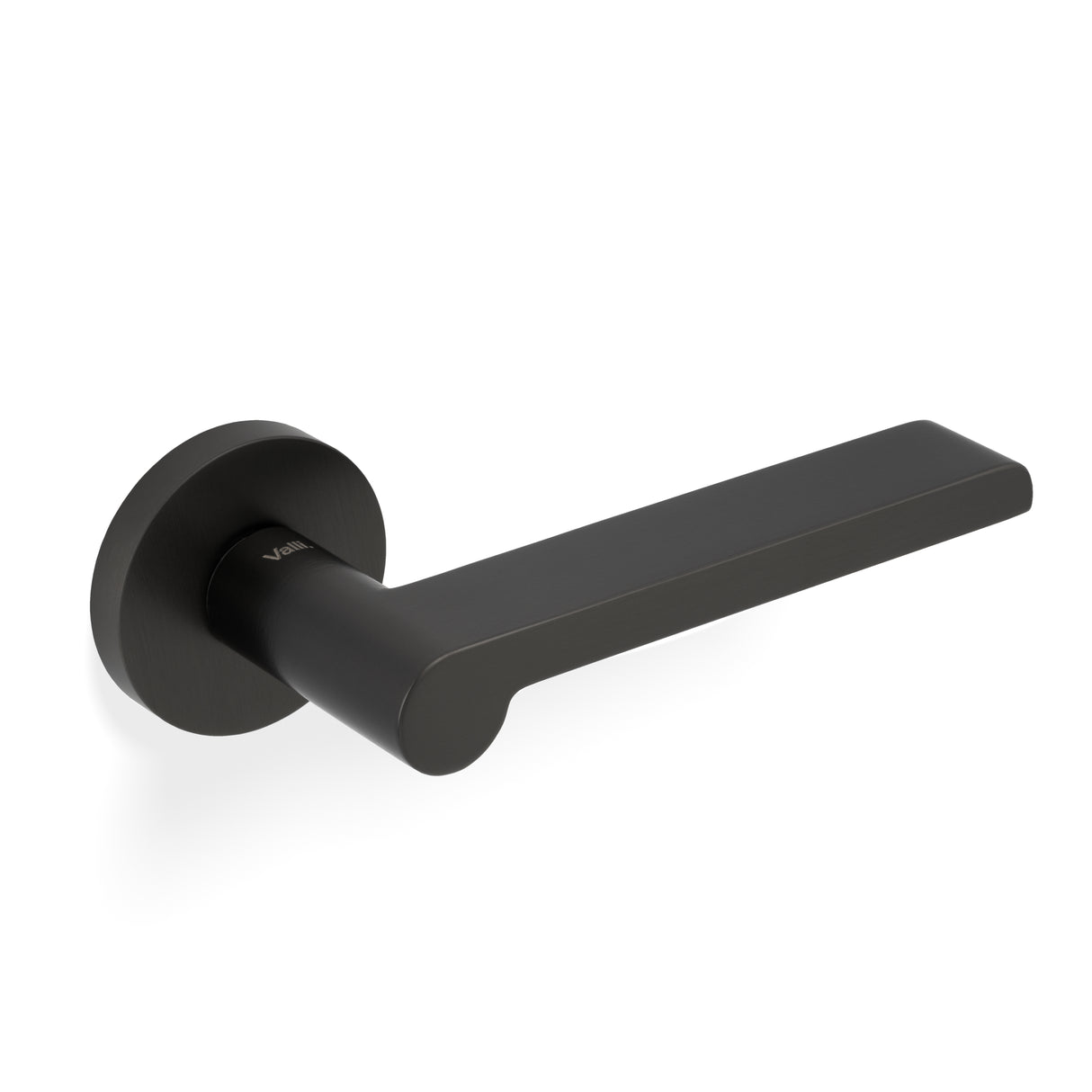 High quality image of Valli W.W Lever on Round Rosette - Dark Bronze PVD| Sku. H1054EDPVD |Trade Door Handles.