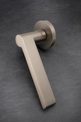 Valli W.W Lever on Round Rosette - Satin Nickel PVD