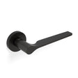 High quality image of Valli Carmen Lever on Round Rosette - Dark Bronze PVD| Sku. H1062EDPVD |Trade Door Handles.