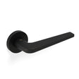 High quality image of Valli David Chipperfield Lever on Round Rosette - Matt Black PVD| Sku. H348MBPVD |Trade Door Handles.