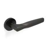 Valli SOM New York Lever on Round Rosette - Dark Bronze PVD