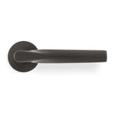 Valli SOM New York Lever on Round Rosette - Dark Bronze PVD