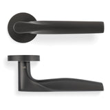 Valli SOM New York Lever on Round Rosette - Dark Bronze PVD