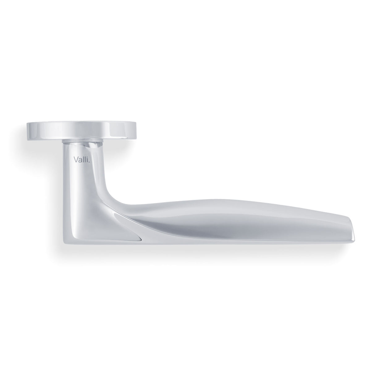 Valli SOM New York Lever on Round Rosette - Polished Chrome PVD
