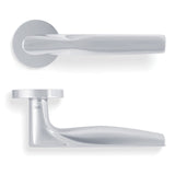 Valli SOM New York Lever on Round Rosette - Polished Chrome PVD