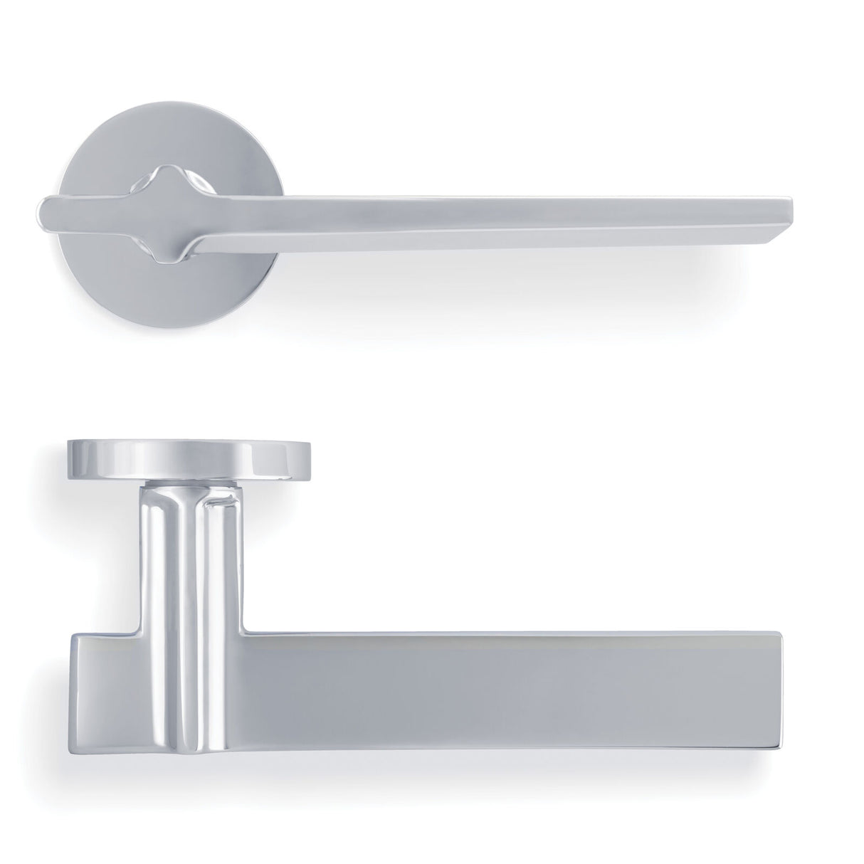 Valli Yabu Pushelberg Lever on Round Rosette - Polished Chrome PVD