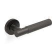 High quality image of Valli Antonio Citterio Lever on Round Rosette (Zigrinato) - Dark Bronze PVD| Sku. H379EDPVD |Trade Door Handles.