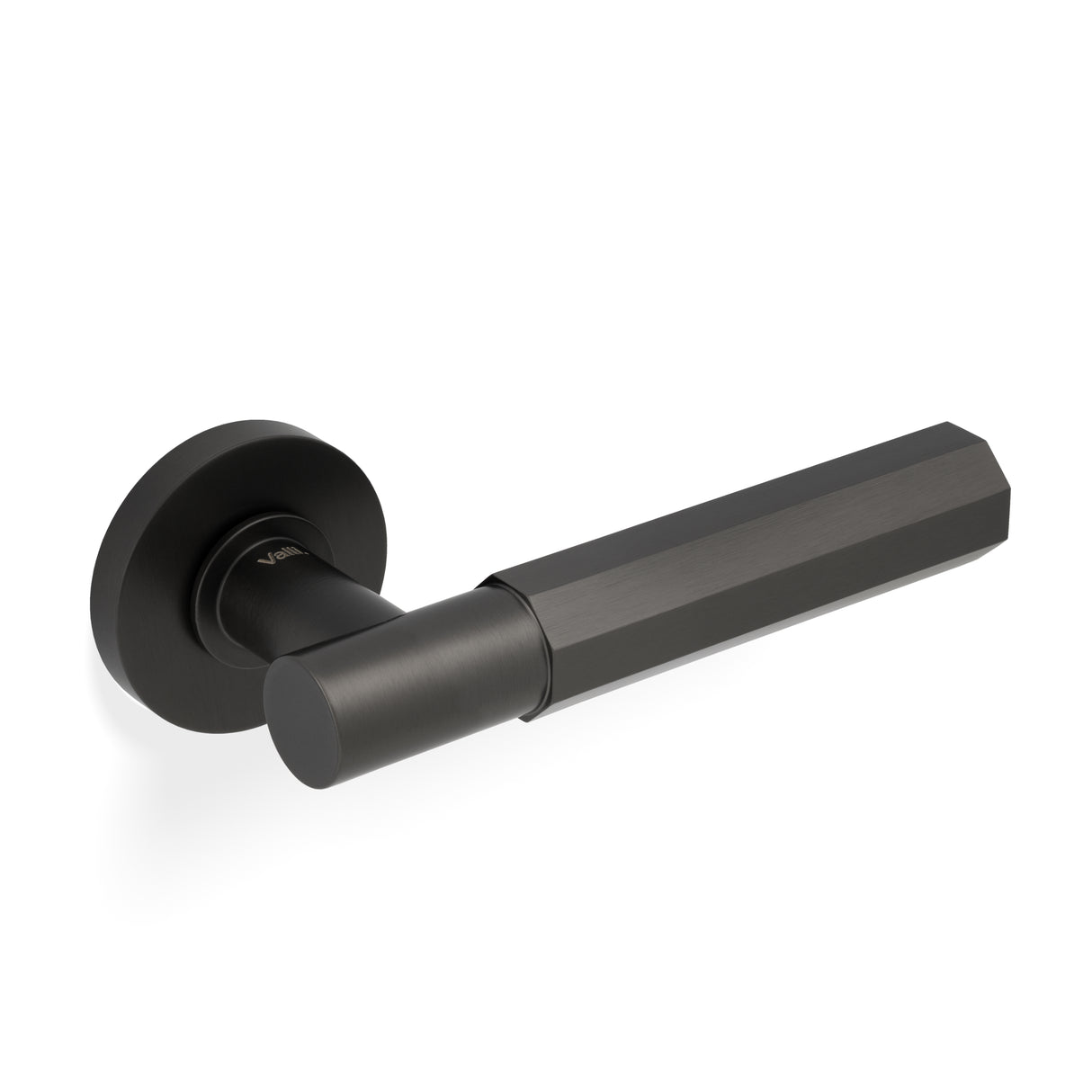 High quality image of Valli Antonio Citterio Lever on Round Rosette (Esagono) - Dark Bronze PVD| Sku. H380EDPVD |Trade Door Handles.