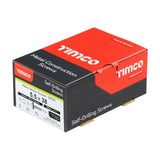 This is an image of Timco - Metal Construction Heavy Section Screws - Hex - EPDM Washer - Self-Drilling - Exterior - Silver Organic 5.5 x 38mm - (100 PCS Box) H38W16B