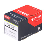 This is an image of Timco - Metal Construction Heavy Section Screws - Hex - Self-Drilling - Exterior - Silver Organic 5.5 x 80mm - (100 PCS Box) H80B
