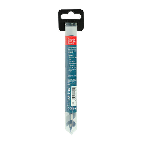 This is an image of Timco - Wood Auger Bit - Hex Shank 16.0 x 155 (1 Each Tube) HA16155