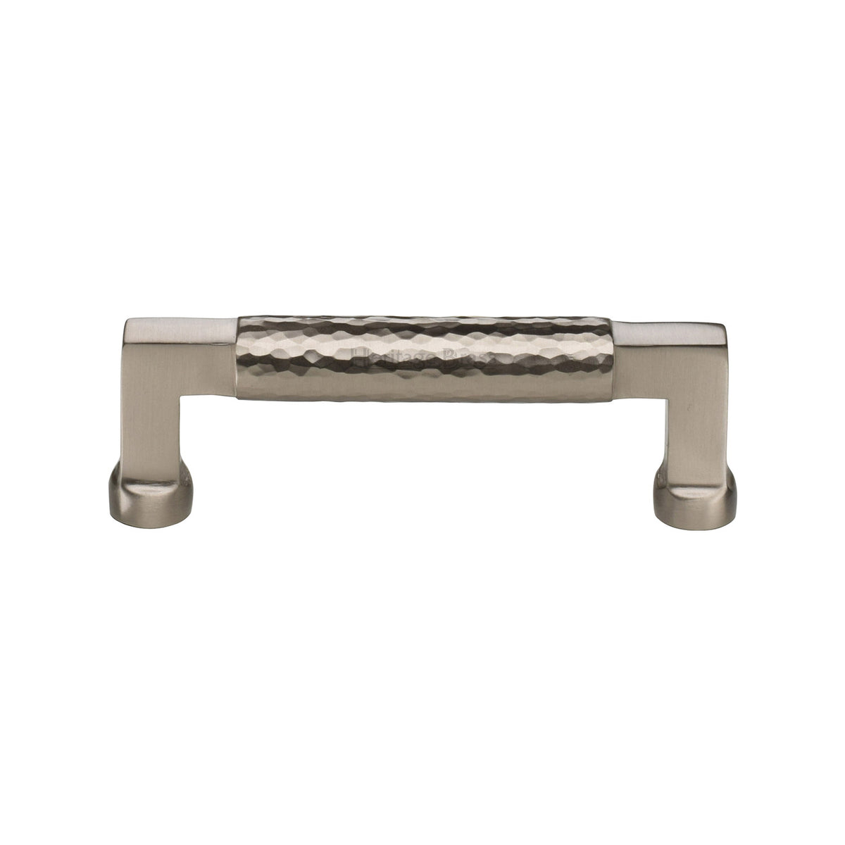 Heritage Brass Hammered Cabinet Pull 101mm Satin Nickel Finish