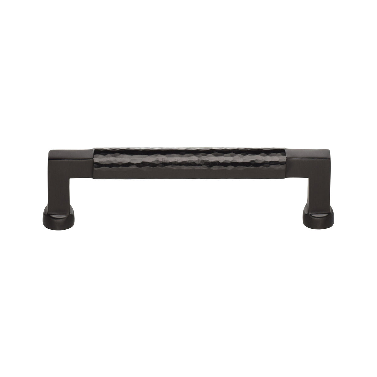 Heritage Brass Cabinet Pull Bauhaus Hammered Design 128mm CTC Matt Bronze Finish