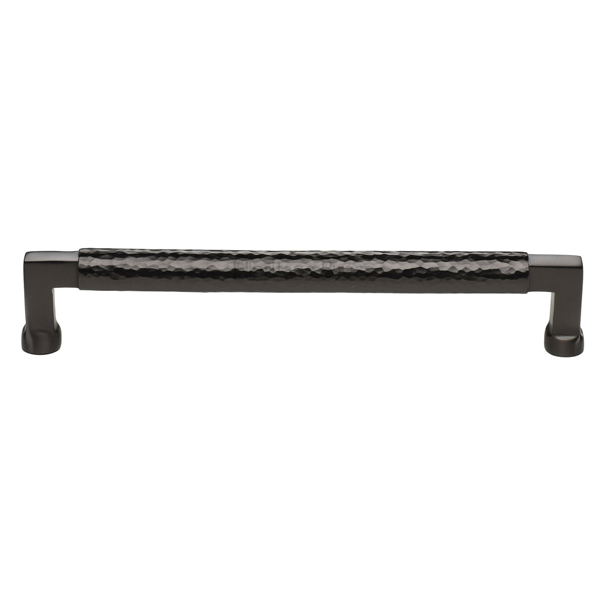 Heritage Brass Cabinet Pull Bauhaus Hammered Design 203mm CTC Matt Bronze Finish