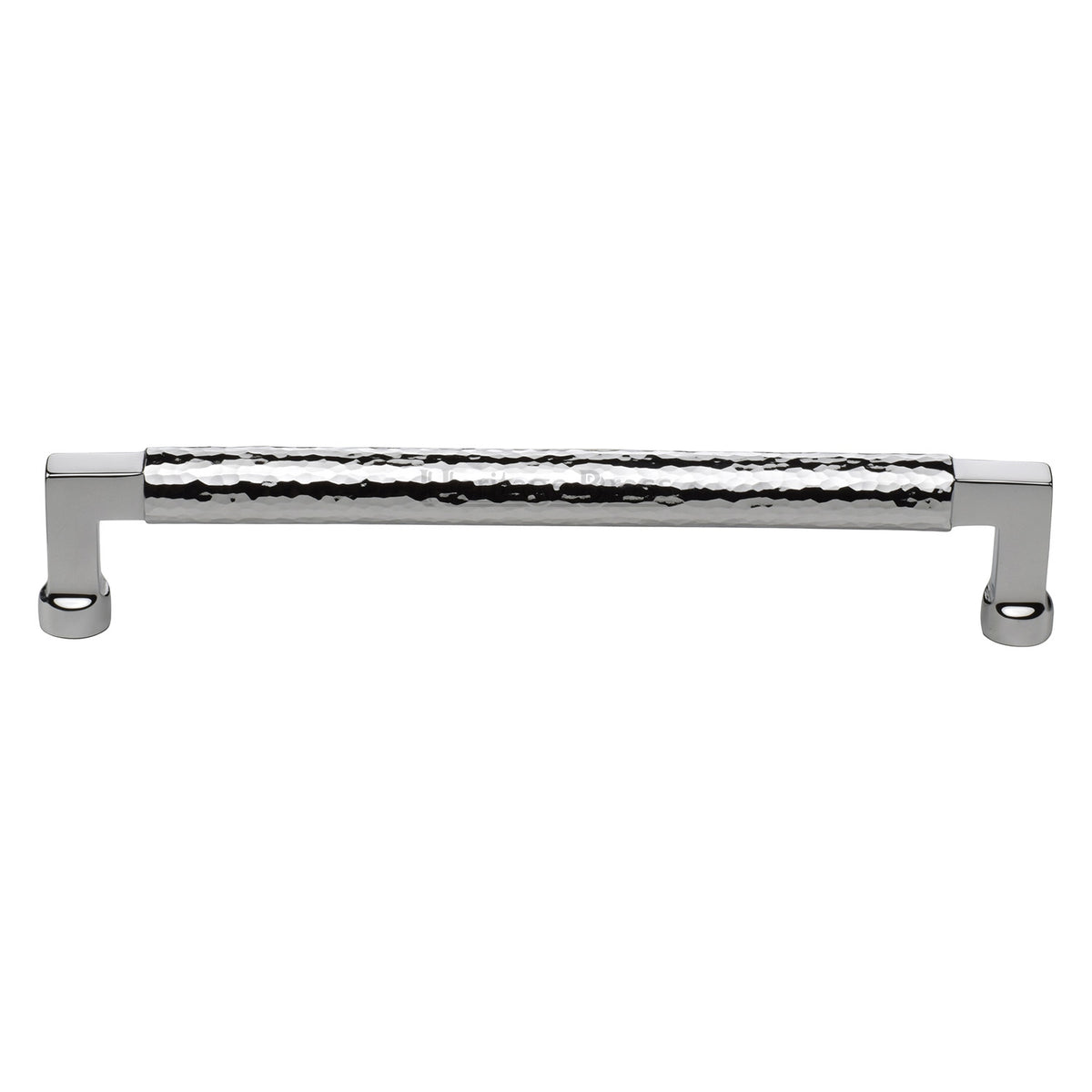 Heritage Brass Cabinet Pull Bauhaus Hammered Design 203mm CTC Polished Chrome Finish