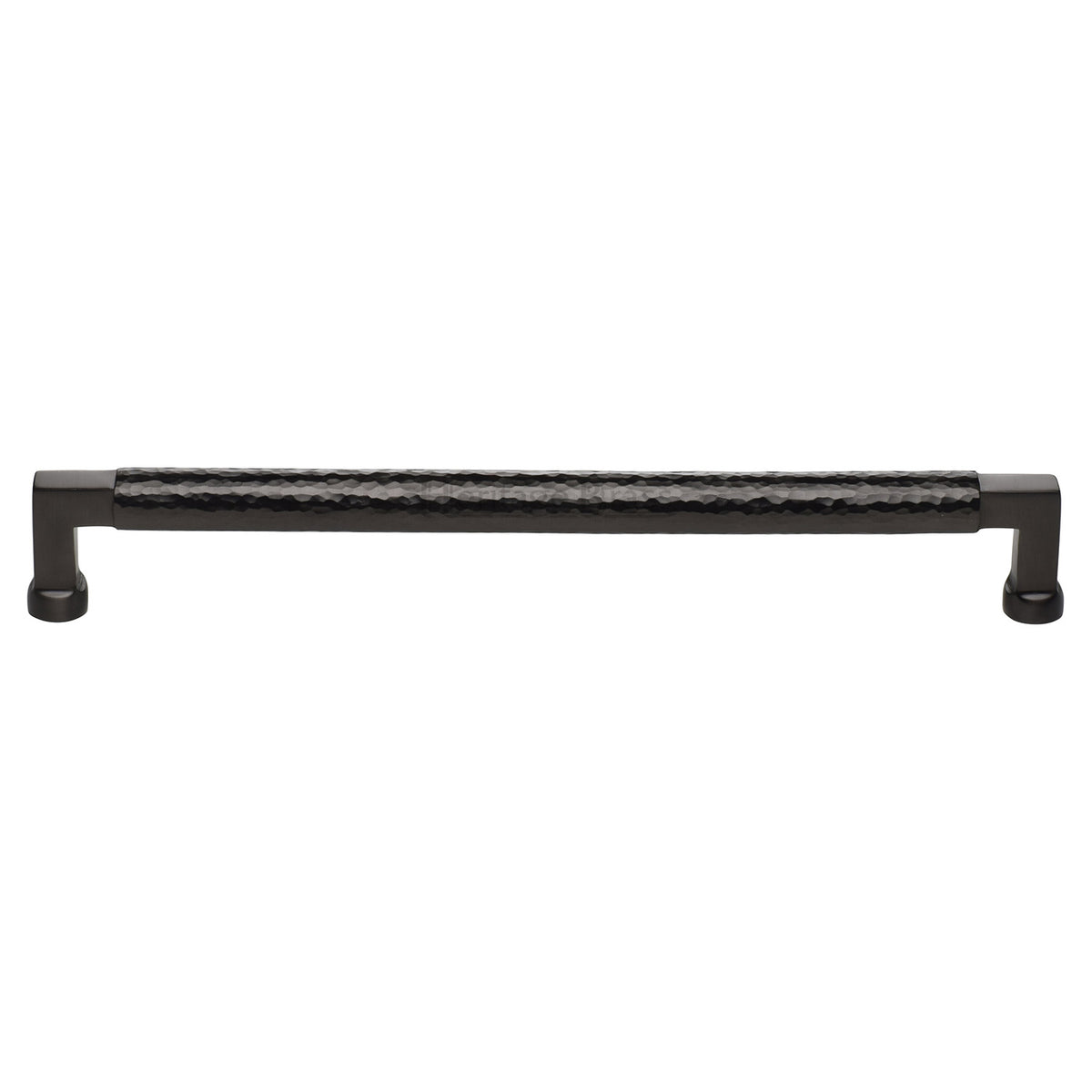Heritage Brass Cabinet Pull Bauhaus Hammered Design 254mm CTC Matt Bronze Finish