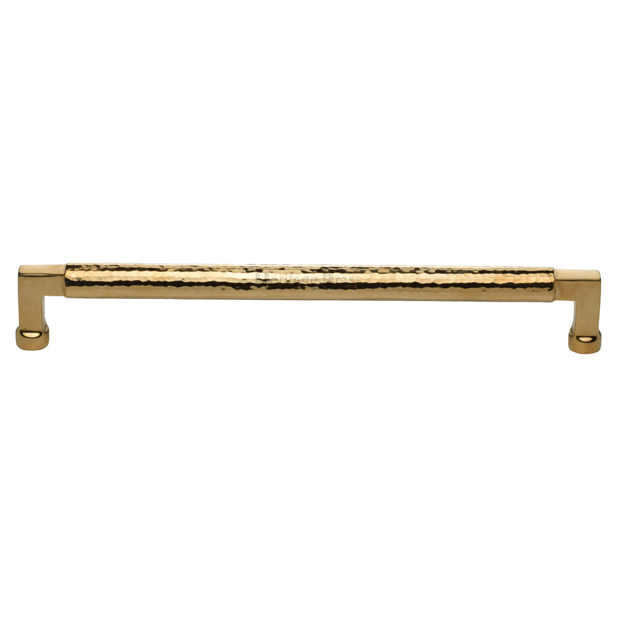 High quality image of Heritage Brass Cabinet Pull Bauhaus Hammered Design 254mm CTC Unlacquered Brass Finish | Sku. HAM0312 320-ULB | available from Trade Door Handles.