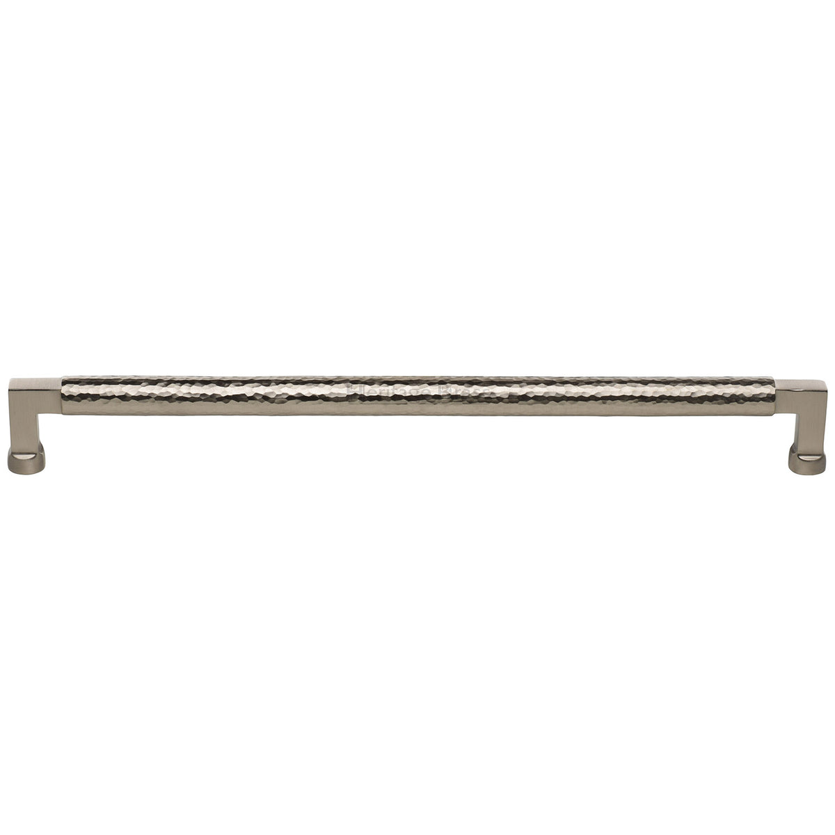 Heritage Brass Cabinet Pull Bauhaus Hammered Design 320mm CTC Satin Nickel Finish