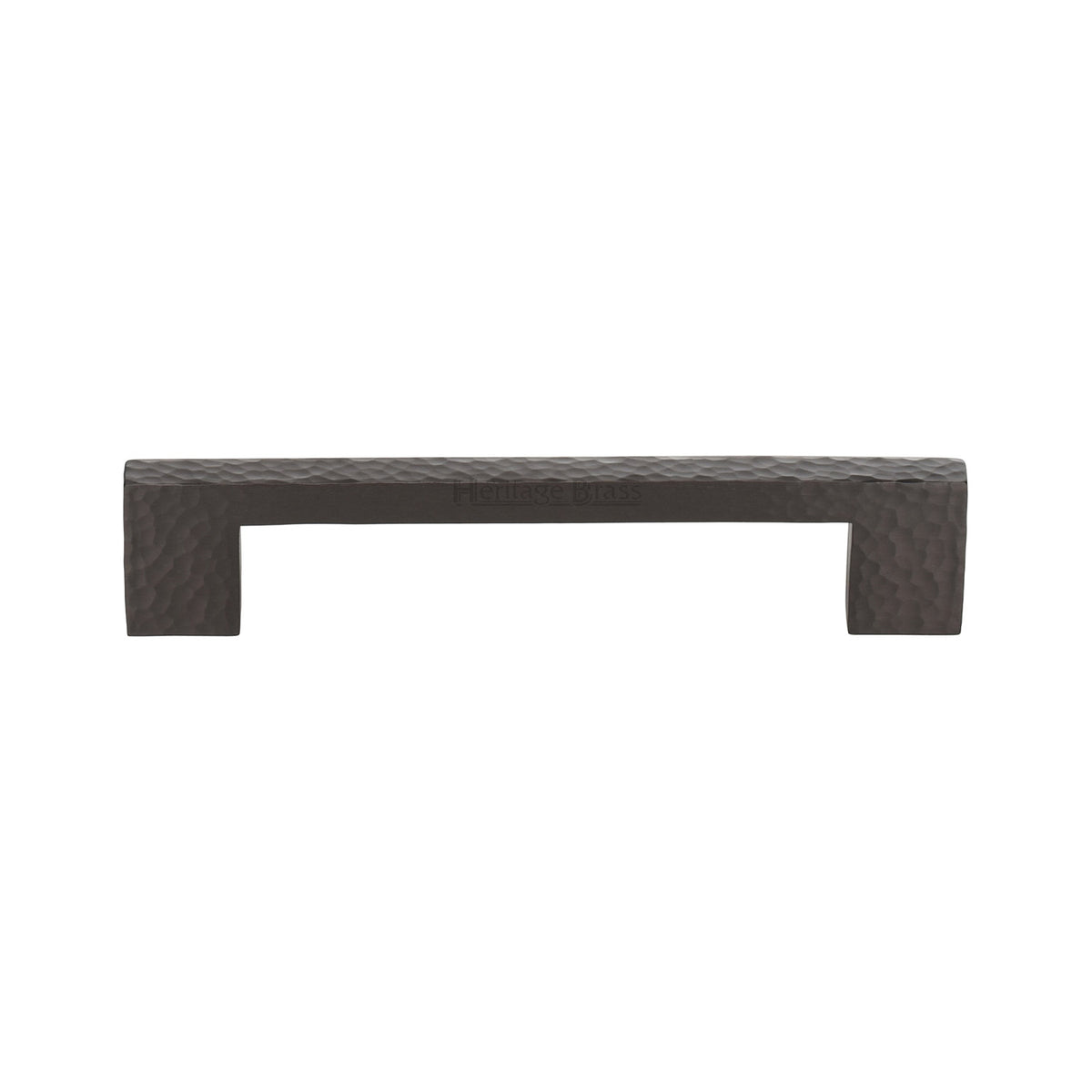 Heritage Brass Cabinet Pull Metro Hammered Design 128mm CTC Matt Bronze Finish