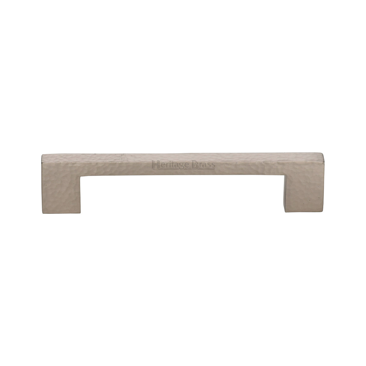 Heritage Brass Cabinet Pull Metro Hammered Design 128mm CTC Satin Nickel Finish