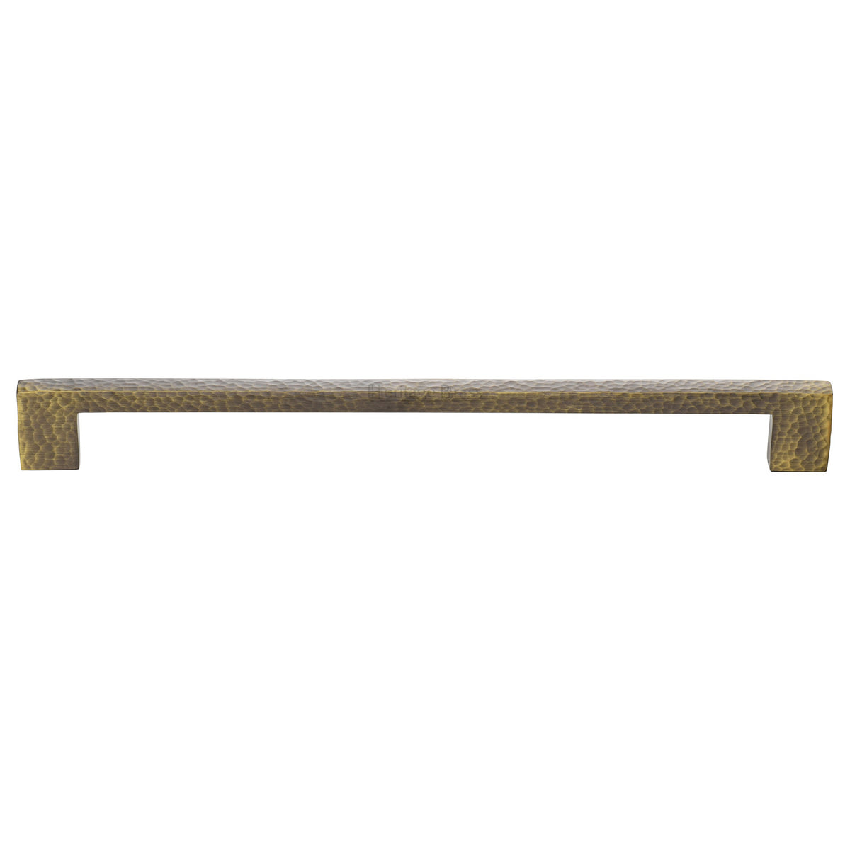 Heritage Brass Cabinet Pull Metro Hammered Design 256mm CTC Antique Brass Finish