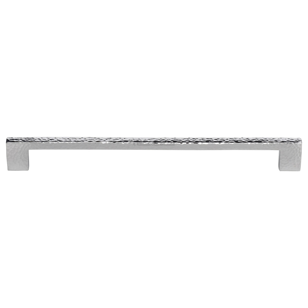 Heritage Brass Cabinet Pull Metro Hammered Design 256mm CTC Polished Chrome Finish