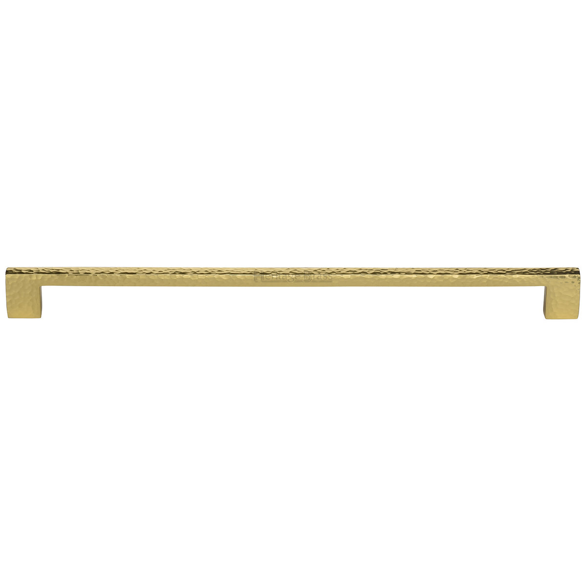 Heritage Brass Cabinet Pull Metro Hammered Design 320mm CTC Polished Brass Finish