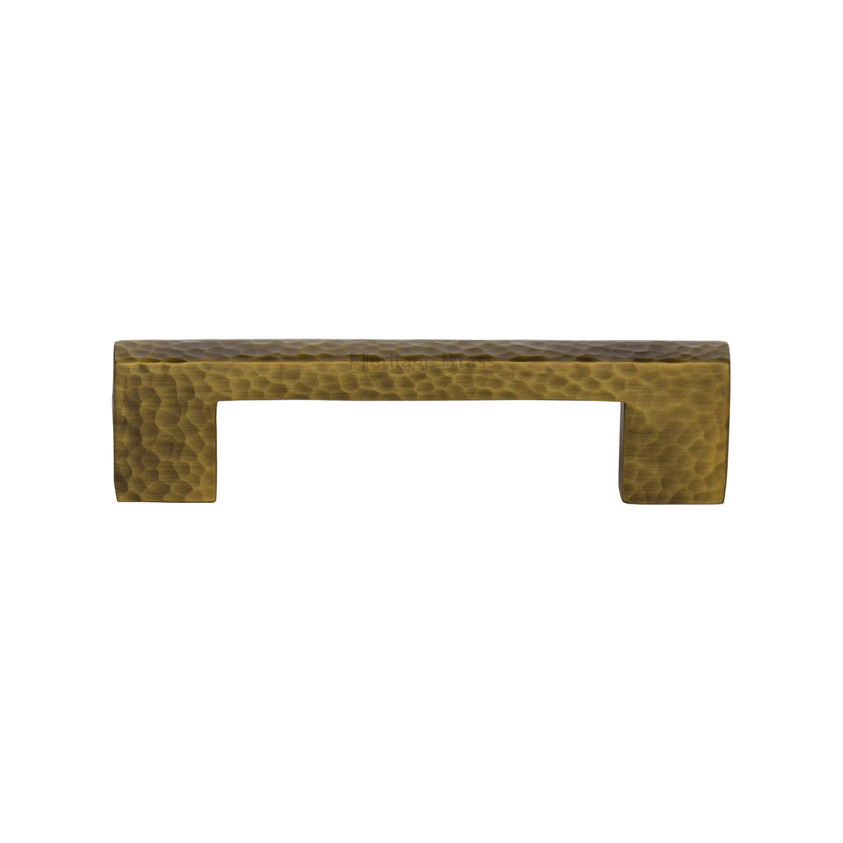 Heritage Brass Cabinet Pull Metro Hammered Design 96mm CTC Antique Brass Finish