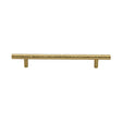 High quality image of the Heritage Brass Cabinet Pull T-Bar Hammered Design 160mm CTC Satin Brass Finish
 | Sku. ham0361-160-sb | Discounted prices available from Trade Door Handles