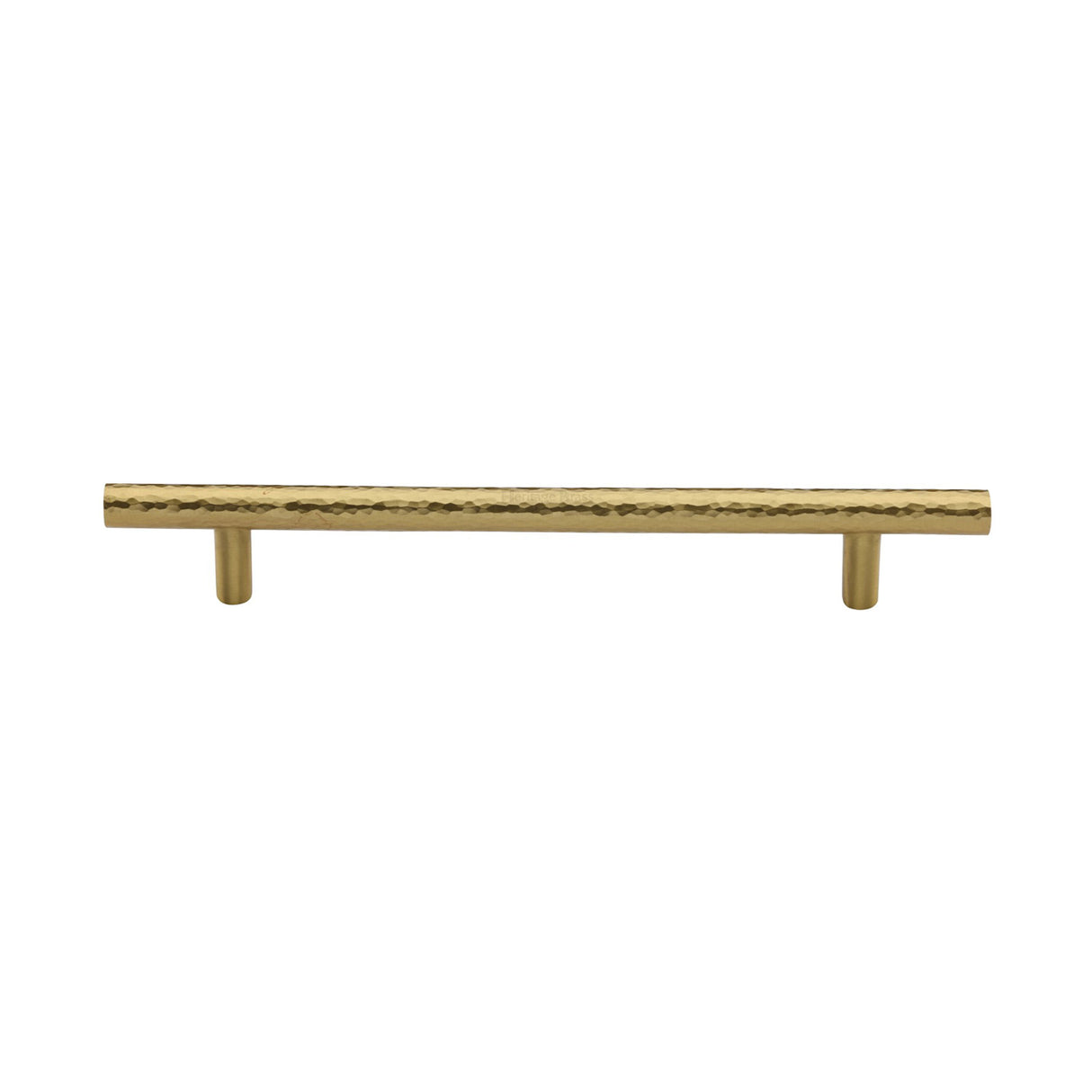Heritage Brass Cabinet Pull T-Bar Hammered Design 101mm CTC Satin Brass Finish | Sku. HAM0361-101-SB | Trade Door Handles