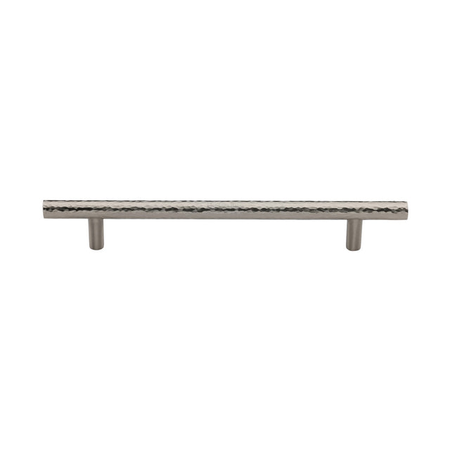 Heritage Brass Cabinet Pull T-Bar Hammered Design 101mm CTC Satin Nickel Finish | Sku. HAM0361-101-SN | Trade Door Handles