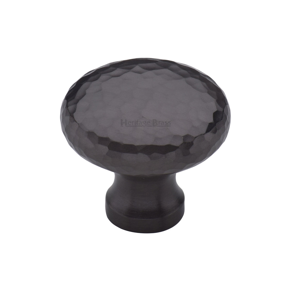 Heritage Brass Cabinet Knob Victorian Round Hammered Design 32mm Matt Bronze Finish