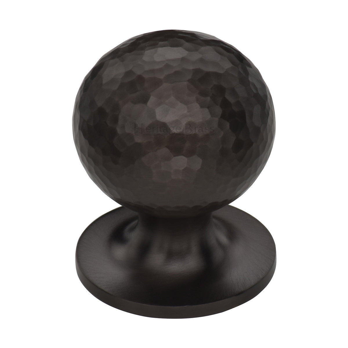 Heritage Brass Cabinet Knob Ball Hammered Design 38mm Matt Bronze Finish
